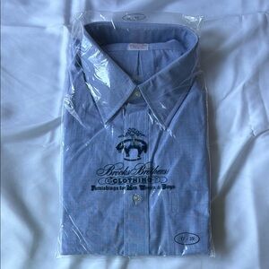 Brooks Brothers Light Blue Men's Dress Shirt with Logo